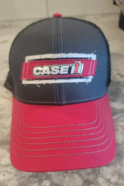 New CASE IH Agriculture farm Ball Cap Hat Mesh Distressed Black RED K-produc (I)