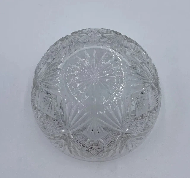 Fine Antique Abp American Brilliant Period Cut Glass 4” Bowl 8
