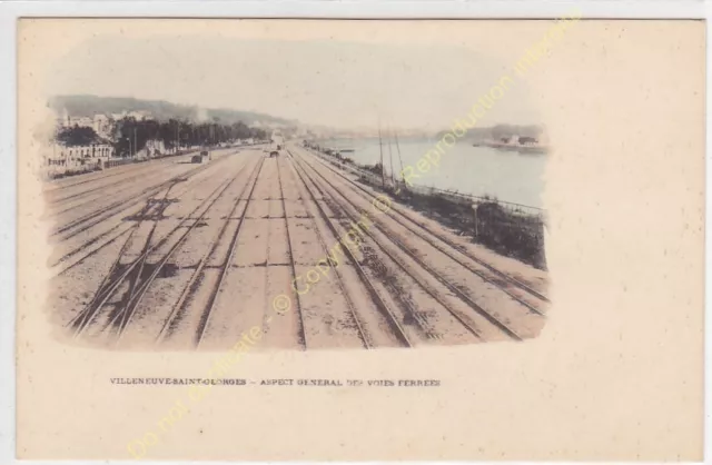 CPA 94190 Villeneuve Saint Georges Station Aspect General Rails Railways