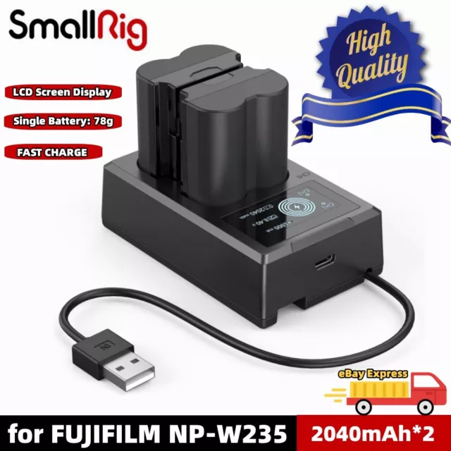 SmallRig NP-W235 Camera Battery and Charger Kit for FUJIFILM X-T4X-T5|X-H2S 3822