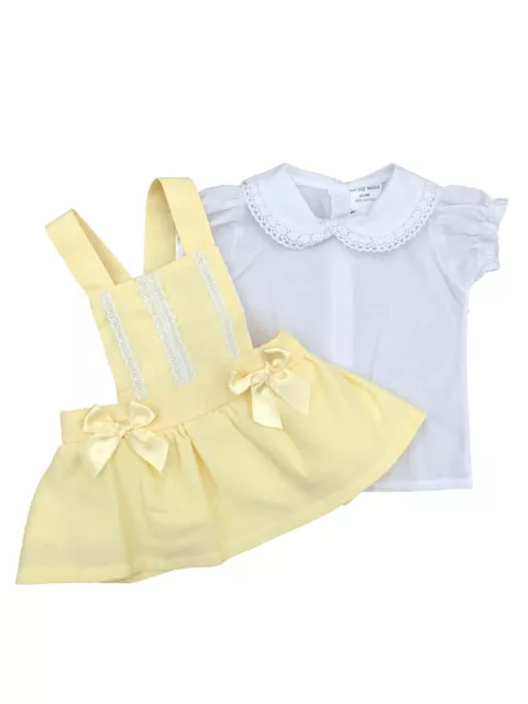 Baby Ragazze Spagnolo 2 Pezzi Menta Rosa O Giallo Set Vestito Completo 0-9m 2