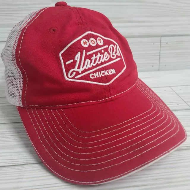 Hattie B’s Hot Chicken Red White Trucker Hat Mesh Snapback Retired Style