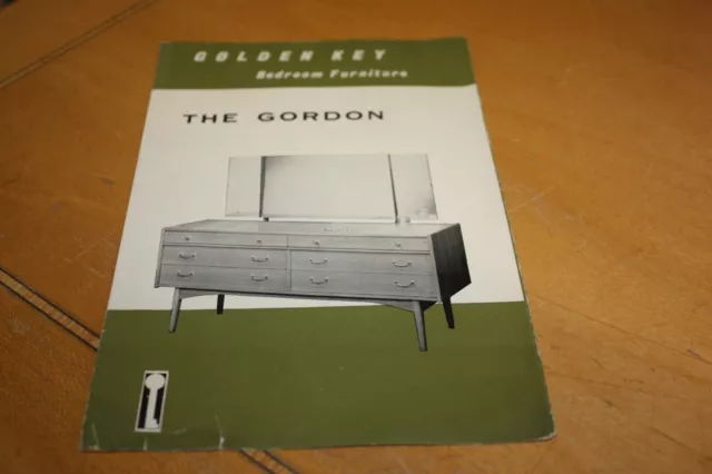 GOLDEN KEY - BEDROOM FURNITURE ADVERTISING LEAFLET FOR THE GORDON - 1960's