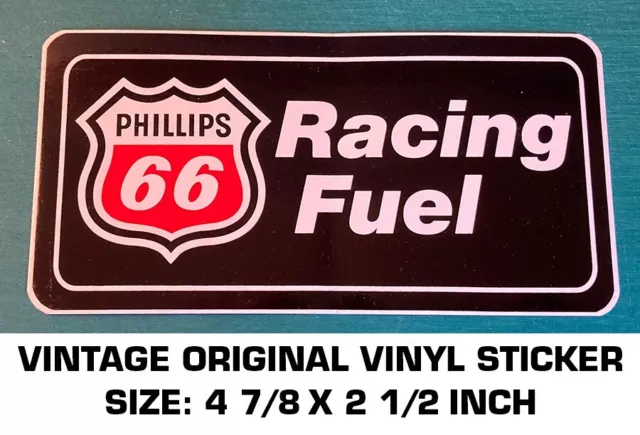 Phillips 66 Racing Fuel Vintage Original Vinyl Sticker Decal-Drag Racing-Nascar