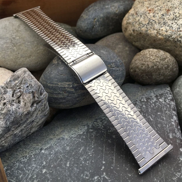 22mm 20mm 19mm Stainless Steel JB Champion 1960s 1970s Unused Vintage Watch Band