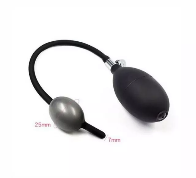 Sex-toy. Pénis plug gonflable. Stimulateur urétral, diamètre 7 mm, gonflé 25 mm