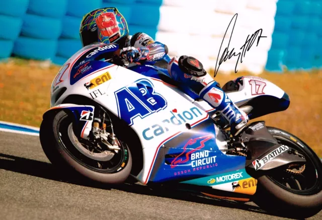 Karel Abraham IN PERSON SIGNED Autograph 12x8 Photo MotoGP Cardion AFTAL COA