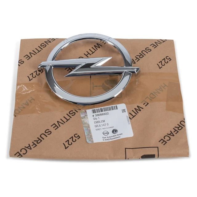 Emblème Arrière Opel Astra H (2004-2010) – Logo Chromé GM, Porton Arrière, Diamètre 11,3 Mm, Adhésif