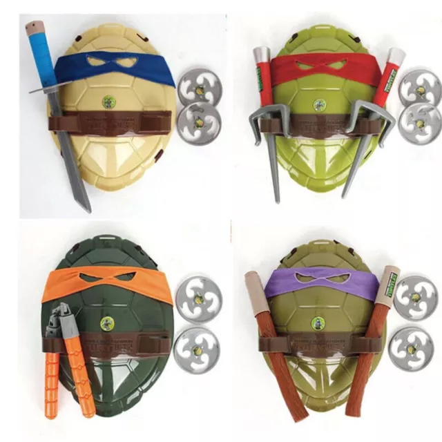 Boys Teenage Mutant Ninja Turtles Party Children Costume Back Shell Mask Toys