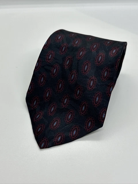 Cravate Homme Vintage LEONARD Paris, Dessin N.132, Soie, Rouge Vermillon – Neuve Avec étiquettes, Rare