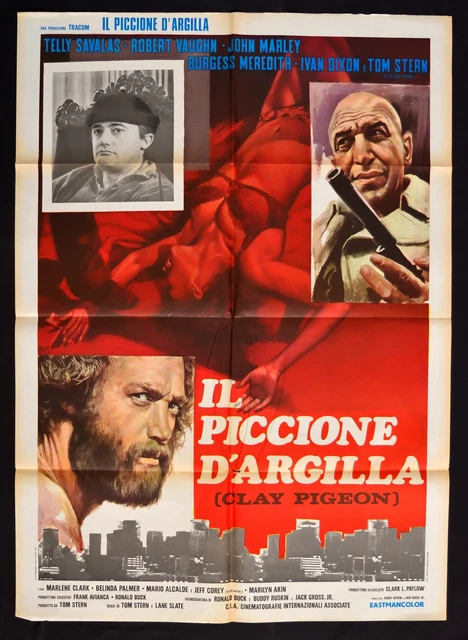 Manifesto Il Pigeon D'Argile Savalas Robert Vaughn Clay Pigeon A61