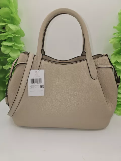 Kate Spade Lage Satchel Pebbled Leather Light Sand Dumpling 3