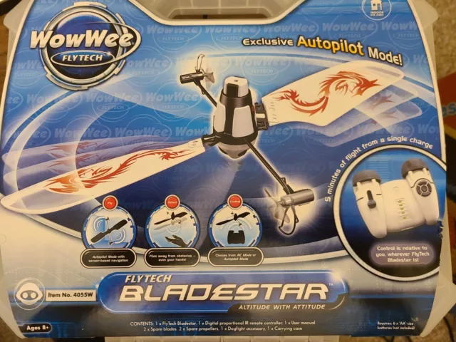 WowWee FLYTECH Bladestar Remote Control RC Helicopter Altitude Brand New