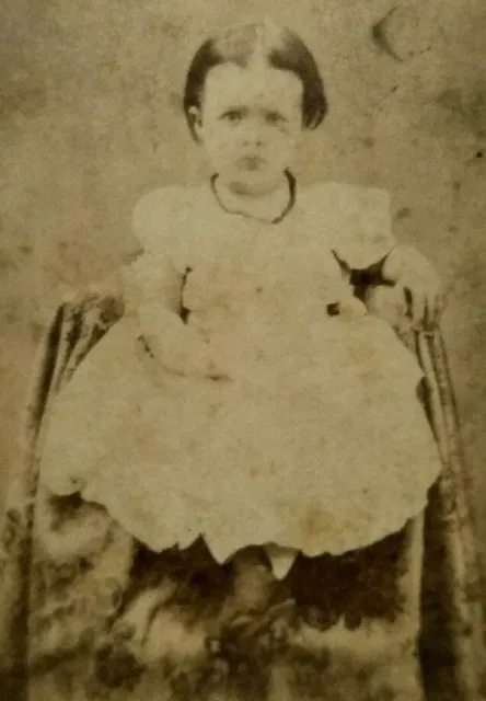 POUGHKEEPSIE NEW YORK CDV ID'd Girl Margaret Rice Civil War Era Photo 1860s