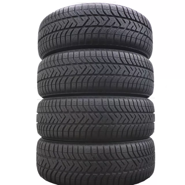 4x Pirelli 195/60 R16 89H Snowcontrol Pneu D'Hiver 2015-19 comme Neuf 7,8 -8mm