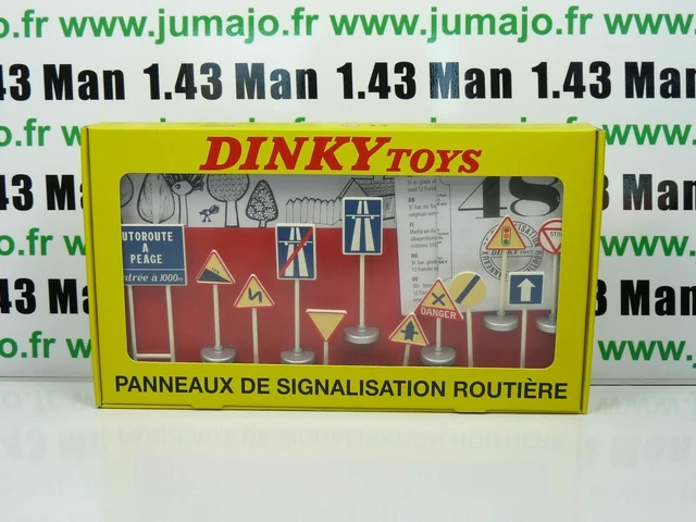 LOT DINKY TOYS CARAVANE 811 ET PANNEAUX ROUTE 41 EN Boîte MECCANO EUR