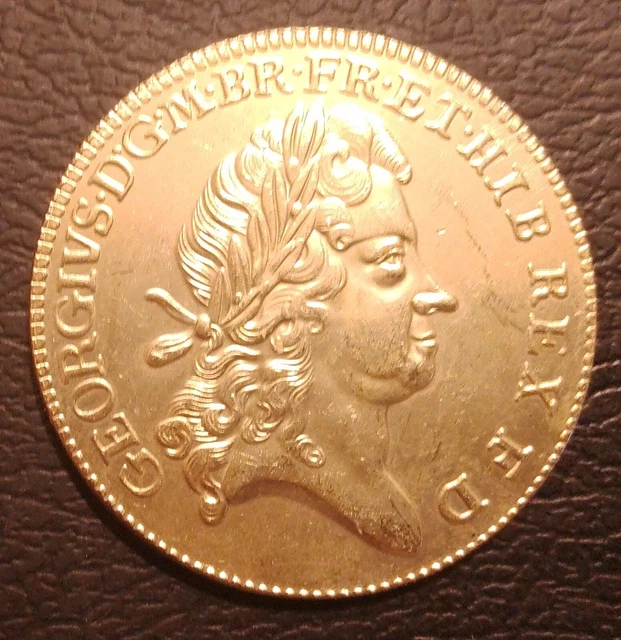 Retro George I 1716 Five Guineas. Souvenir Gap Filler. Same size as original. Retro George I 1716 Five Guineas. Souvenir Gap Filler. Same size as original.