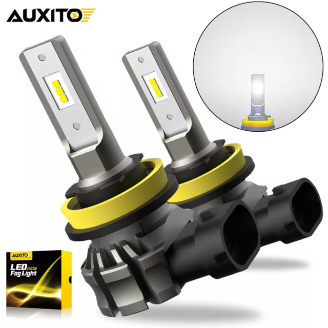 UK H11 H8 H9 LED Car Headlight Fog Light Kit Canbus Error Free 6500K White Bulbs
