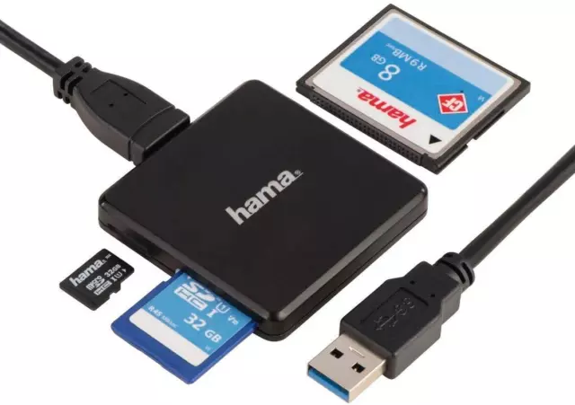 Hama Kartenleser USB 3.0 (Kartenlesegerät für SD | SDHC | SDXC | microSD | micro