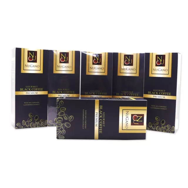 6 Box Nugano Ganoderma Black Coffee Reishi Coffee Mild Caffeine FREE Express
