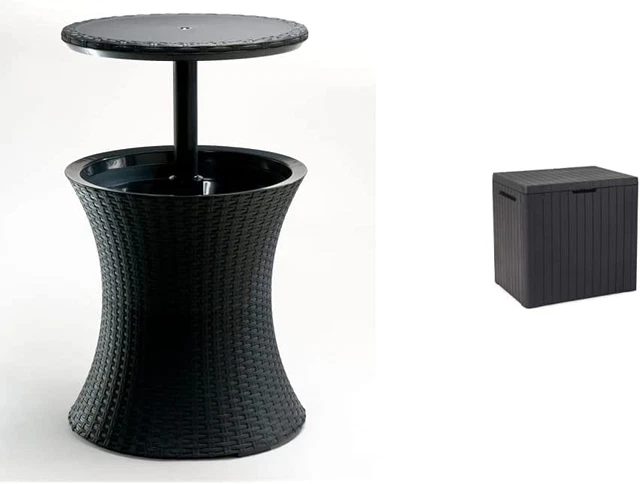Keter Pacific Rattan Raffreddatore per ghiaccio da esterno barra fredda mobili da giardino -