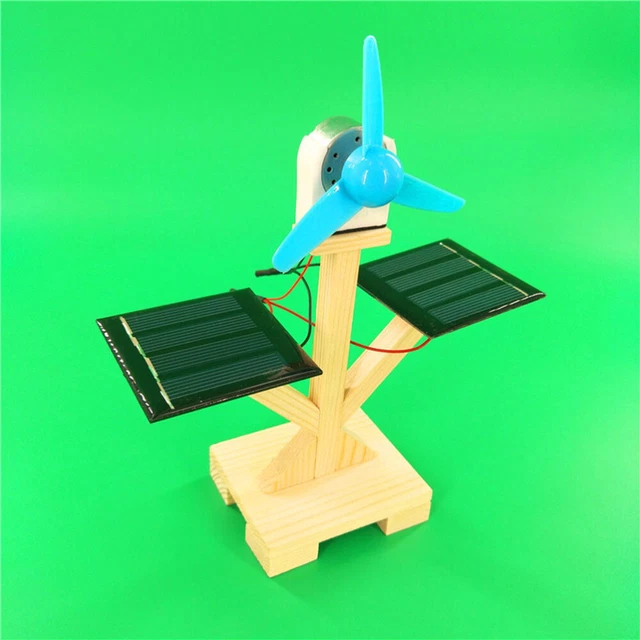 Hágalo usted mismo Kit Modelo de Ventilador con Energía Solar Niños Divertido Hecho a Mano Tecnología Científica