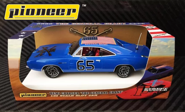 Pioneer Slot Car P094 Dodge Charger Dukes of Hazzard General Grant