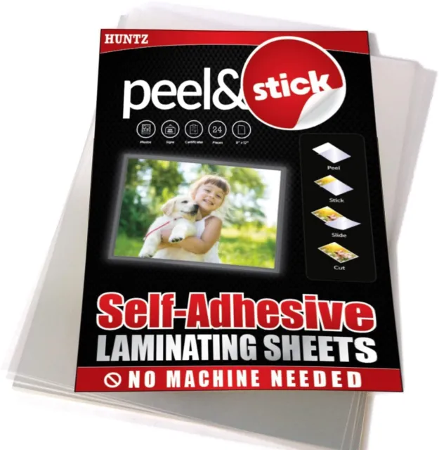 Avery AVE73603 Self-Adhesive Laminating Sheets, Clear, 9 x 12 - 10 sheets each
