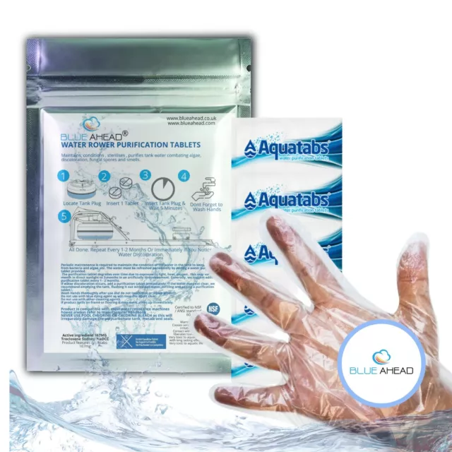 Puritab Chlorine Purification Tablets For Rowing Machines Water Rower Aquatabs 3