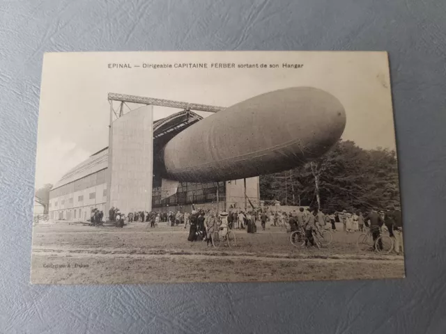 CPA / Carte postale ancienne - EPINAL - le dirigeable SORTANT de son hangar (88)