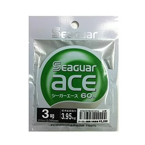 KUREHA SEAGUAR ACE Fluorocarbon Line 60m 3 3.95kg 8.7lb Fishing Line