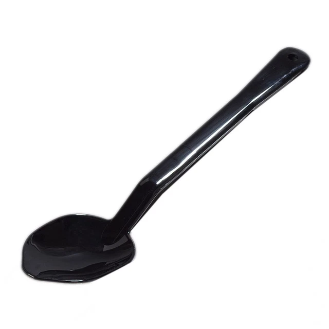 Carlisle 442003 13" Black Solid Serving Spoon