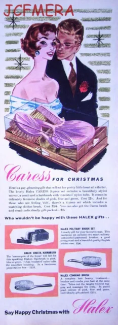 Gift Set Range of 'HALEX' Brushware ADVERT - Original 1955 Print AD