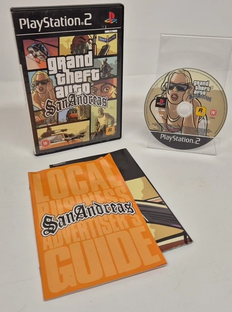 GRAND THEFT AUTO GTA San Andreas PlayStation 2 PS2 Game With Manual ...
