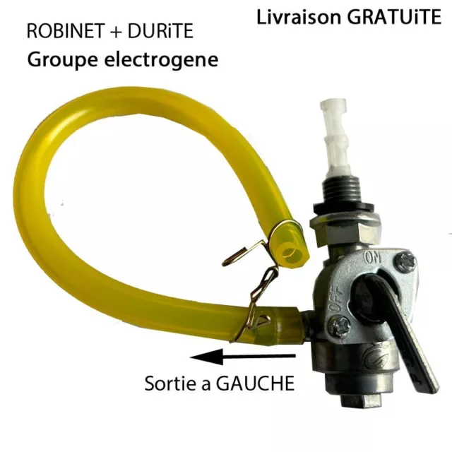 Robinet d' Essence Sortie a Gauche pour Moteur Reservoir Groupe Electrogene