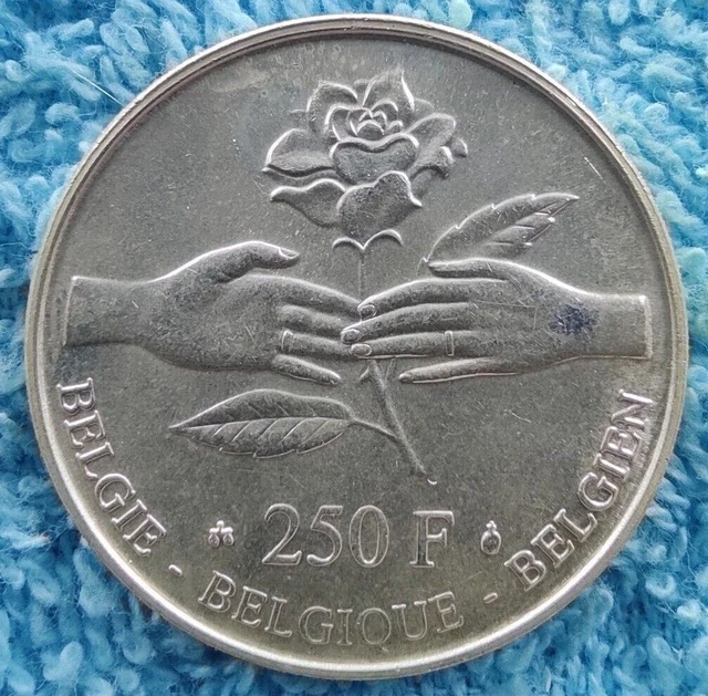 BELGIQUE 250 francs 1999 KM#218 Mariage Felipe et Matilde ARGENT...