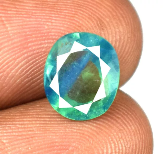 4.25 CT Naturale Ovale Rame Bi Colore Paraiba Tormalina Gemme Certificato B38420