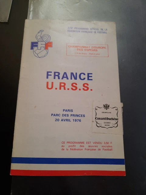 PROGRAMME FOOTBALL FRANCE RUSSIE DU 05/06/1999