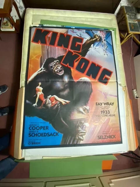 AFFICHE FILM "KING KONG" de 1933 en 120x160 cm