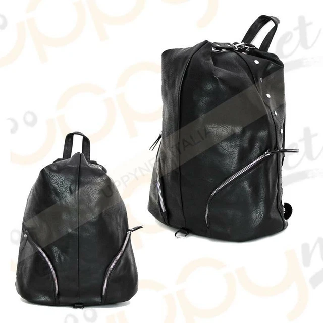 Zaino Con Tasche Zainetto Donna In Ecopelle Moda - Zaino Con Cerniera Per Viaggio, Lavoro E Tempo Libero, Nero Elegante Zaino Lavoro Pelle Sintetica Zaino Con Tasche Zainetto Donna In Ecopelle Moda - Zaino Con Cerniera Per Viaggio, Lavoro E Tempo Libero, Nero Elegante Zaino Lavoro Pelle Sintetica