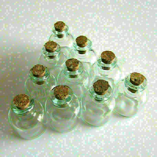 Nuevo 30 piezas 4 ml 22x28 mm al por mayor vacías mini botellas de vidrio transparente viales corcho