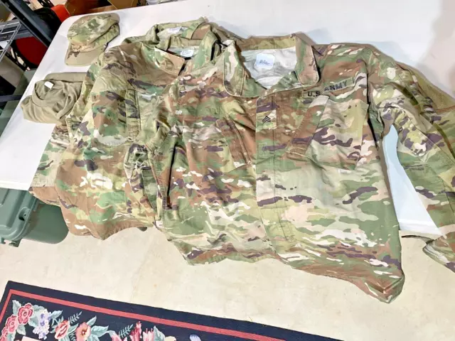 US Army Combat Uniform 3 Coat's Jacket, Teeshirt, PC Multicam OCP Large Long/REG