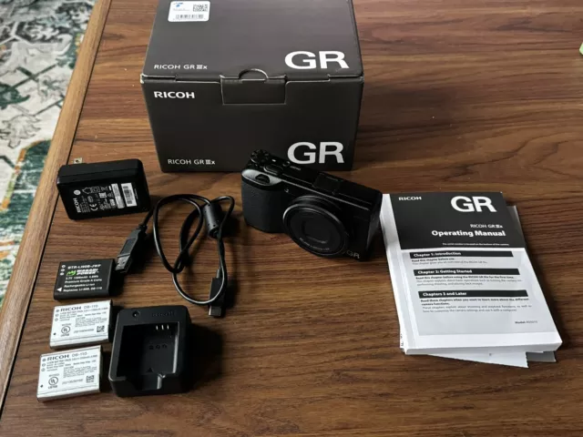 Ricoh GR IIIx Digital Camera - (26.1mm f/2.8 Lens) - With extra Batteries