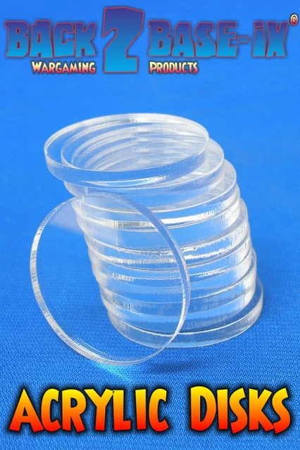 Acrylic Disk Circles 28.5mm Diameter 1.5mm Thick x 100 pieces Clear