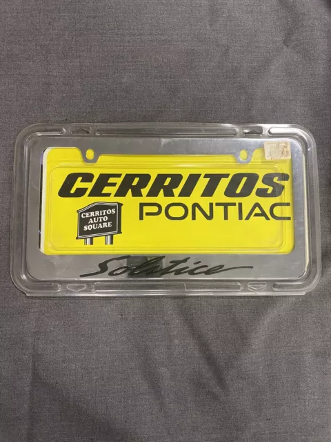 Authentic Pontiac Dealership Solstice & GXP License Plate Frame - Brand New