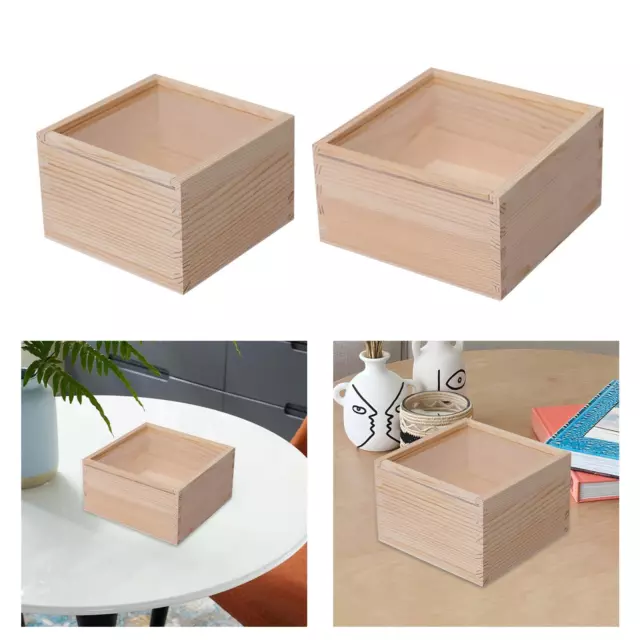 Holzkiste Aufbewahrungsbox Tischplatte Wohnkultur unvollendet Holzaufbewahrung Geschenkbox