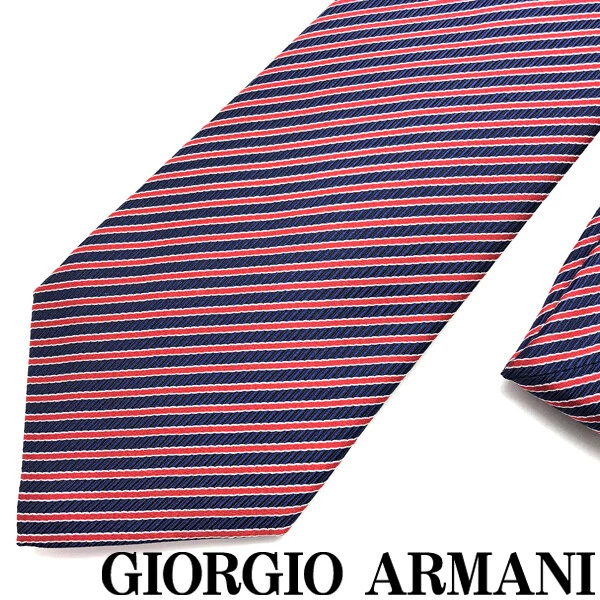 Giorgio Armani Tie Brand Silk Stripe Royal Blue Width Of The Tip 8cm a609