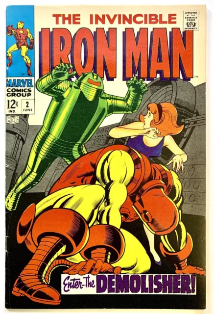 Invincible Iron Man #2 Marvel Comic 1968 1st Janice Cord Johnny Craig Goodwin VF
