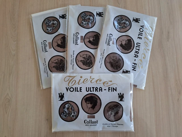 Lot De 3 Collants Voile Ultra-fin Tiercé Couleur Solera - Taille 1, Neufs Avec étiquettes
