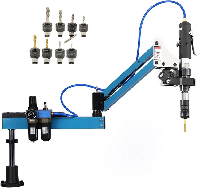 Pneumatic Tapping Machine, DEJUN 360° Multi-directions  Threading M3-M12 Tap